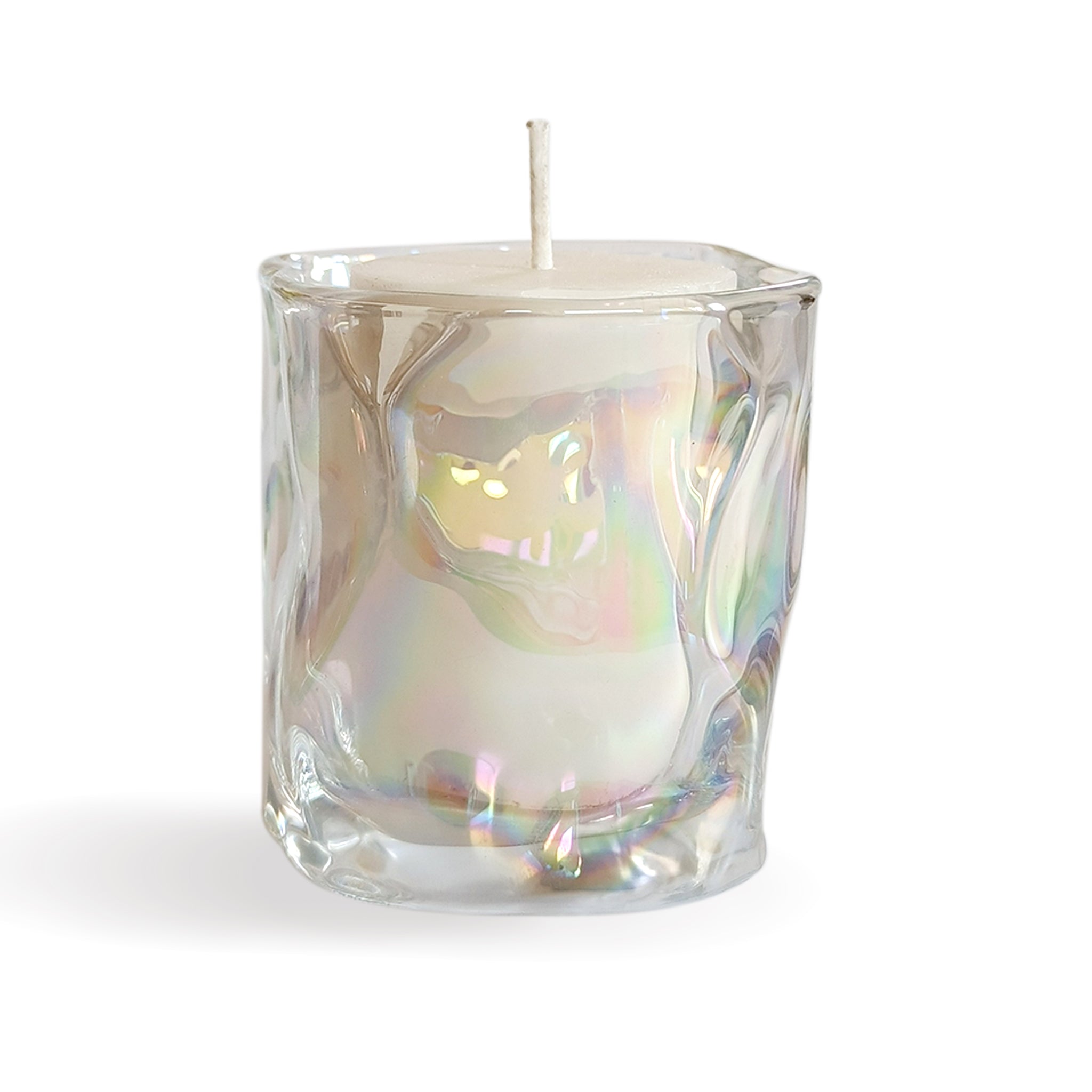 Clear Blown Glass Candle